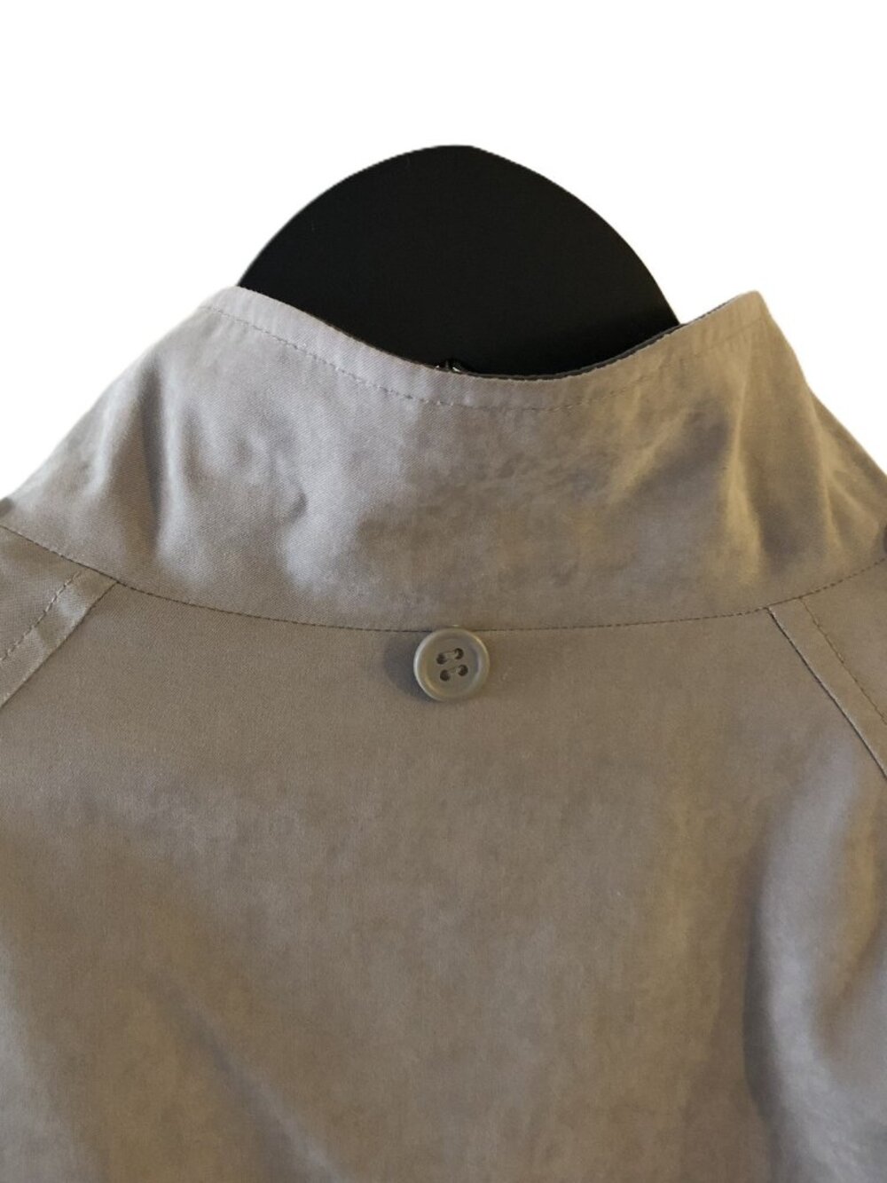 Liz Claiborne Coat Mid-Length Jacket Plaid Lining Zip Snap Button Taupe Size M - Picture 7 of 16